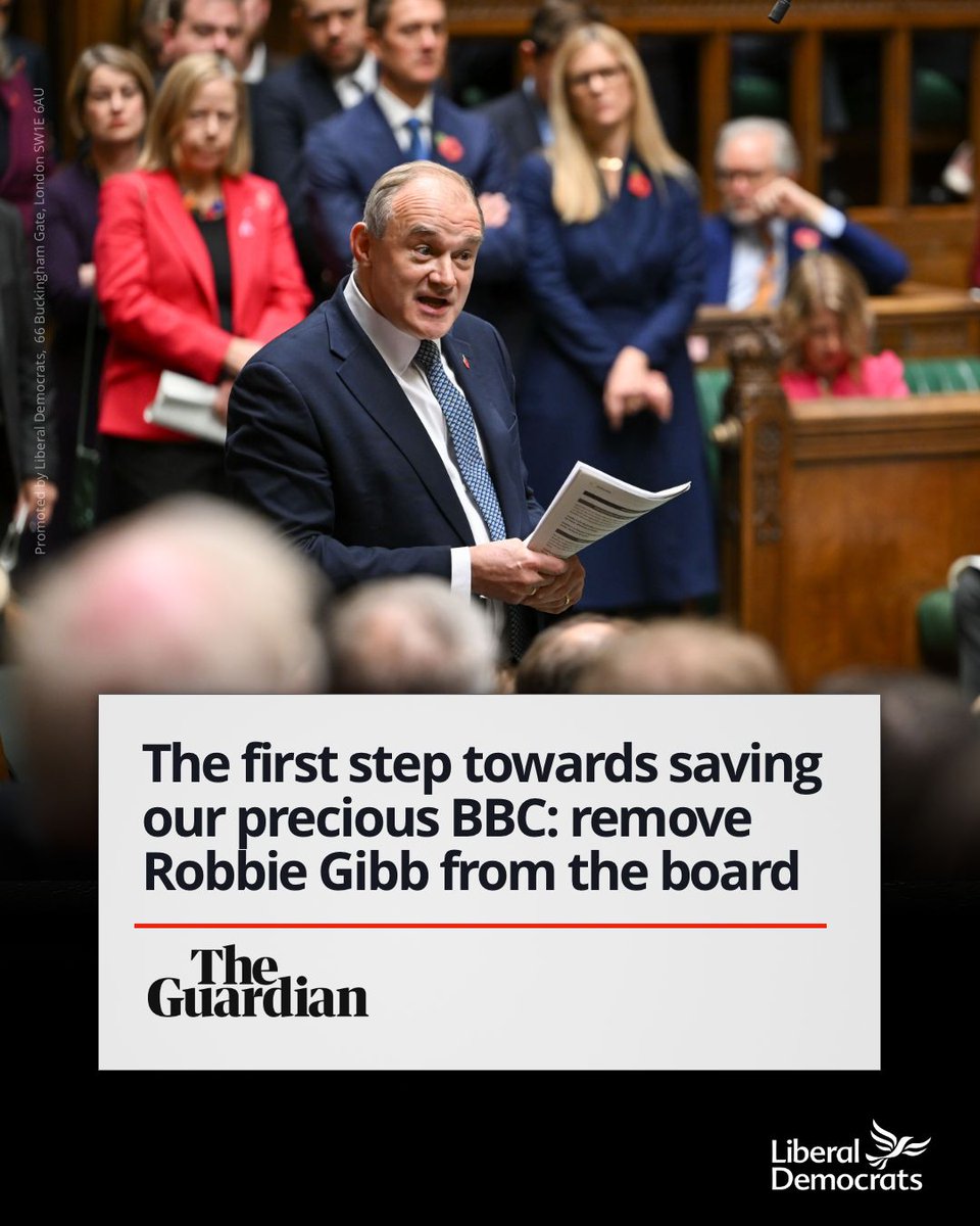 The government must remove Robbie Gibb from the BBC board immediately – and end the practice of political appointments, which so badly undermines the BBC, altogether.