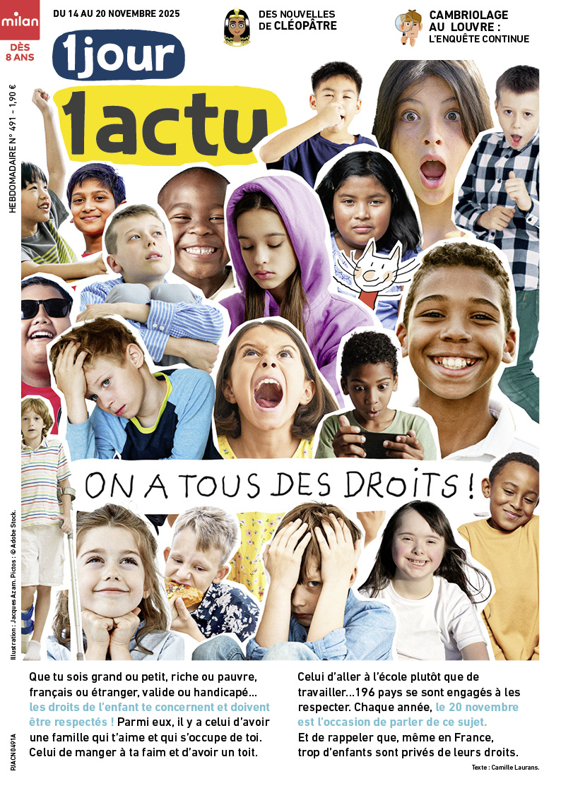 Le 20 novembre marque la Journée internationale des droits de l’enfant 🧒🌍
Un rappel essentiel : aller à l’école, être protégé, être soigné… ces droits doivent être garantis pour tous.

👉 On en parle à la Une de l’hebdo

#1jour1actu #droitsdelenfant #enfance #éducation