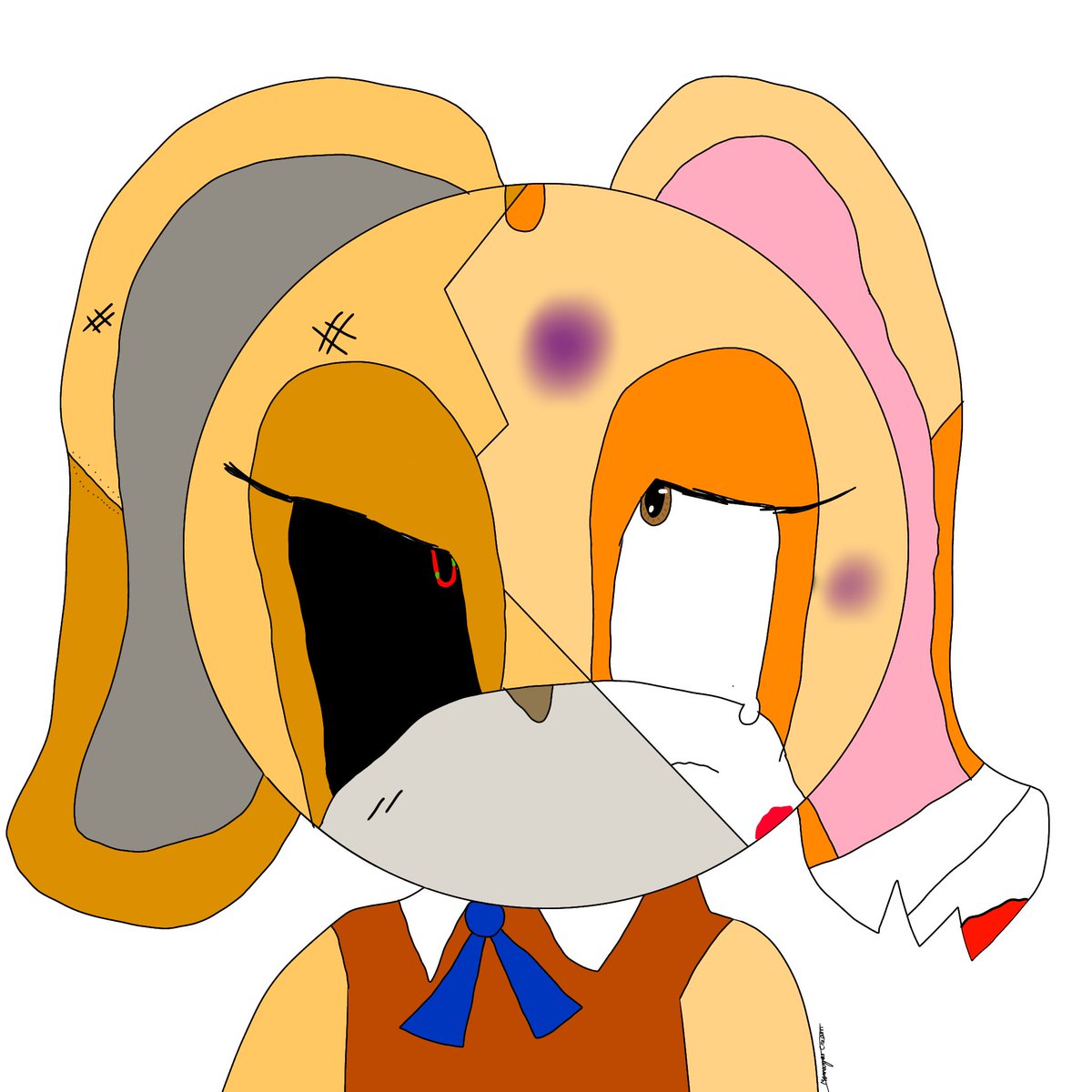 Mimikyu178's tweet photo. Les Presento a: ✨Metal Cream✨ (es mi oc todo feo Pero no quedo nada mal a mi parecer) #oc #CreamTheRabbit #MetalVerse @19_trooper nomás para tener un poco más de creatividad trooper como Disen xD https://t.co/WcBYMCTAFP