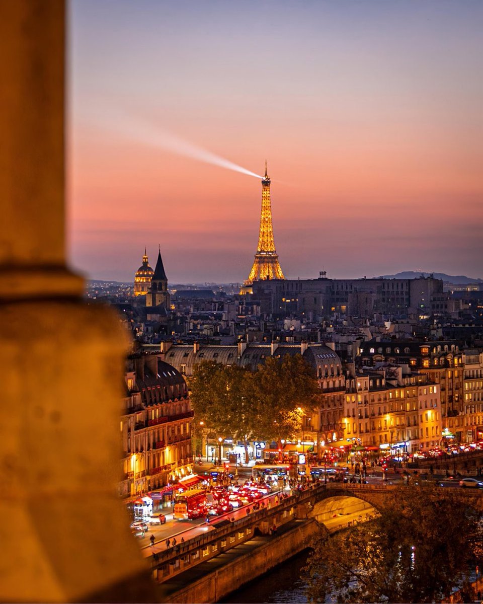 Night in Paris, France