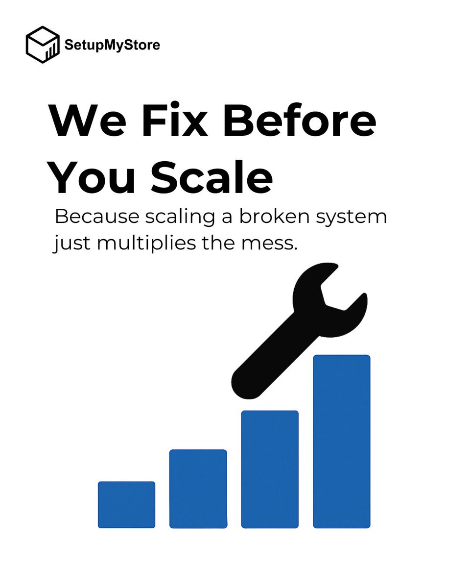 CEO_SMS_Waleed's tweet image. Scaling only works when your system dose. We identify what’s broken before you pour money into growth. 
#SetupMyStore #EcommerceGrowth #BusinessOptimization #SmartScaling #EcommerceExperts #DigitalStrategy #BrandBuilding #SystemDesign #GrowthMindset #SustainableSuccess