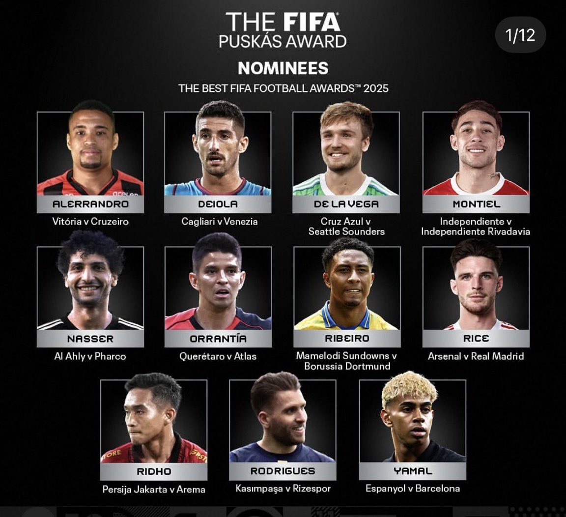 gastonedul's tweet image. El gol de Santiago Montiel para Independiente está nominado al Puskas como mejor gol del Mundo.