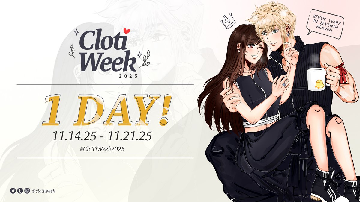 clotiweek's tweet photo. #CloTiWeek2025 begins tomorrow ❤️ Tag your posts and we'll share your creations. We can't wait!

#CloTi #クラティ https://t.co/4OvDtsWFHQ