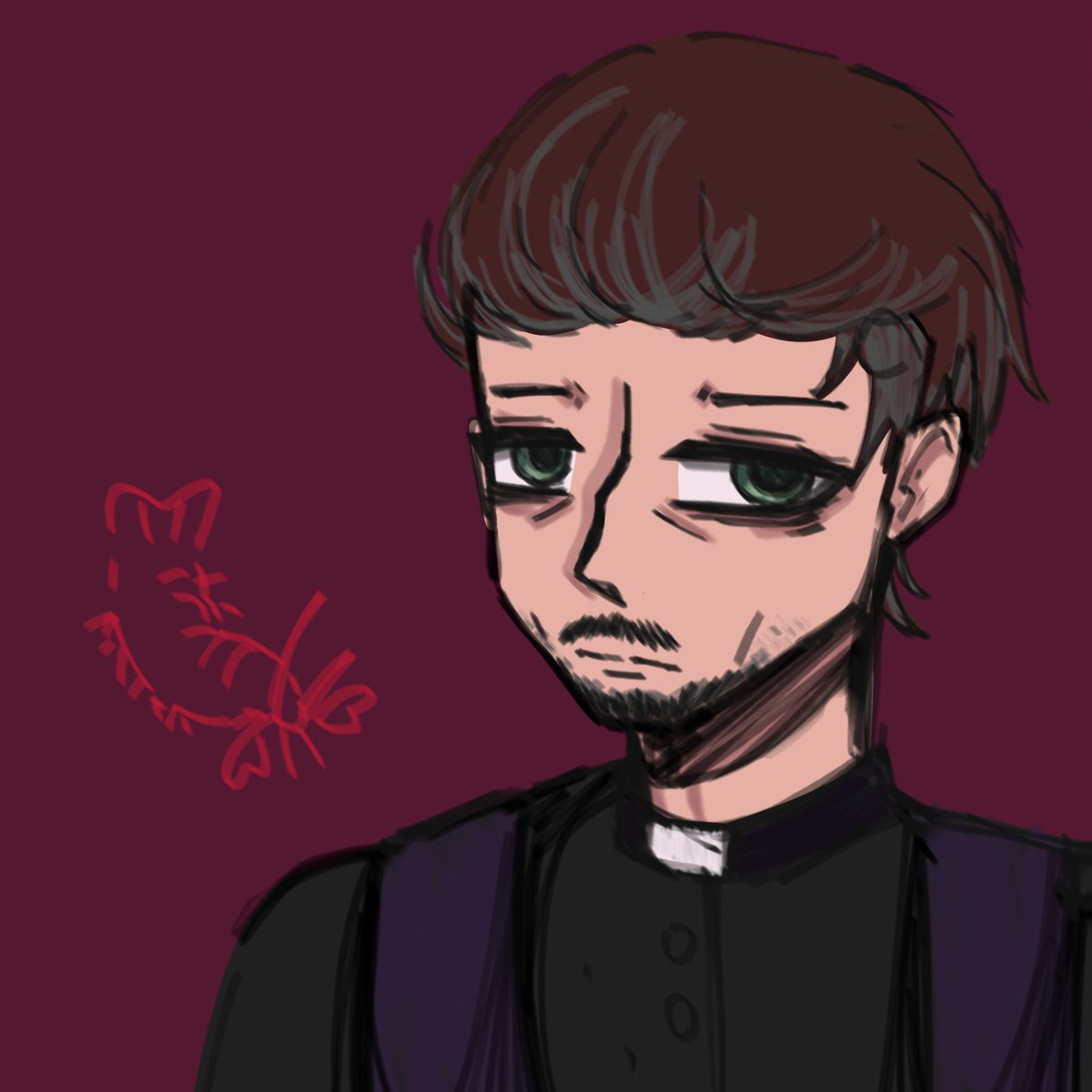 Otro dibujo de la #isladelmago #isladelmago2
El señor cura que interpreta <a href="/SrEgg0/">SrEgg0</a>.
Que personaje tan bien echó que hasta cae mal🥰 . 
Me cansé tanto de hacer la langosta que lo hice como humano como terapia, (dibujo dentro de la teoría que el angel y la luz es el mismo ente)