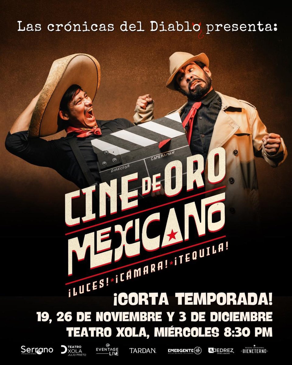 Regresa la edición “Cine de Oro Mexicano” de <a href="/LasCdelDiablo/">Las Crónicas del Diablo Mx</a> por pocas funciones para cerrar el año!!
Acá lo que escribimos de la obra en su temporada de estreno: elaquelarre.com.mx/el_aquelarre_r…