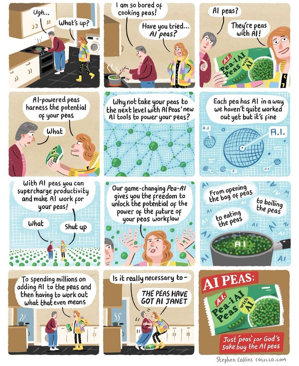 WarrenLNaida's tweet photo. Like peas? 🫛 Now there's peas - with AI! https://t.co/0fYtayAGVE