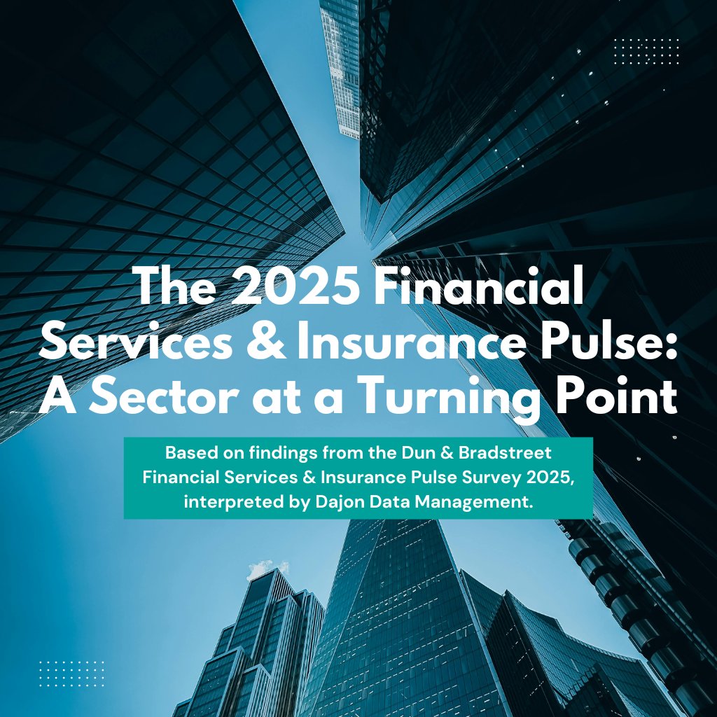 dajondata's tweet photo. The D&amp;B FS&amp;I Pulse Survey 2025 shows: AI is reshaping finance, but data is holding it back. 

💡39% of FS&amp;I leaders rank AI as their top priority, yet 64% say their data isn’t ready to support it.

👉 https://t.co/bAFKwwq2gp

#AI #DataQuality #FinancialServices #insurance https://t.co/j3xhs2O2cN