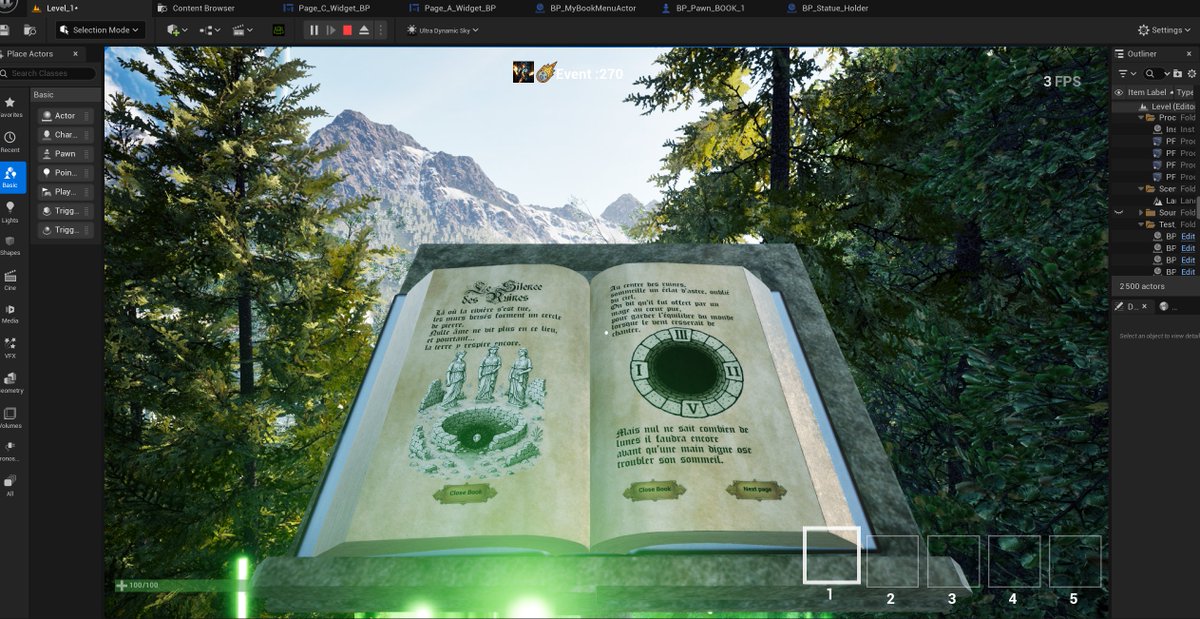 PainiteGames's tweet photo. Salut à tous ! ✨
Je viens de terminer une nouvelle fonctionnalité : le système de livres fantastiques interactifs 📚🔮

🎥 La vraie démonstration arrivera dans une vidéo YouTube, car je ne peux pas mettre la version UHD sur Twitter (trop lourde)😅 #epicgames #indiegame https://t.co/EZd8xCJzMN