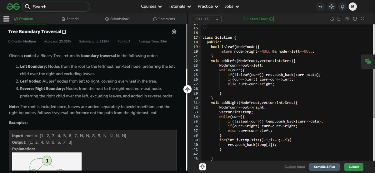 gauravnickk777's tweet image. Today&apos;s Grind ⚡
🌳 DSA — Binary Tree Zigzag, Vertical &amp;amp; Boundary Traversal
💻 Added smooth Framer Motion animations to my project
🇯🇵 Practiced Japanese for 30 mins — consistency &amp;gt; perfection!

#DSA #WebDev #FramerMotion #ReactJS #CodingJourney #JapaneseLearning #100DaysOfCode
