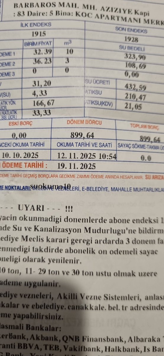 Alın size <a href="/herkesicinCHP/">CHP 🇹🇷</a> yönetimi <a href="/MuharremErkek17/">Muharrem Erkek 🇹🇷</a> 13 metre küp emekli öğretmene 900 lira fatura. İşte sosyal belediyecilik. <a href="/eczozgurozel/">Özgür Özel</a> . Her ChPye cerilen oy AKP ye gerek kalmadan sizi soyuyor... <a href="/canakkalehaberi/">Çanakkale Haber</a> <a href="/tekinugurlu17/">Tekin Uğurlu</a>