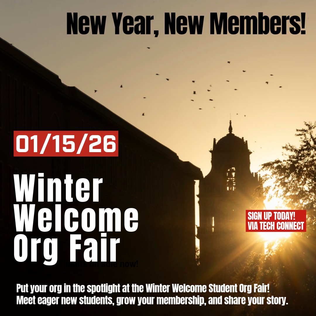 ❄️ Warm up your winter with connection! Join us at the Winter Welcome Fair to grow your org, share your story, and meet new Red Raiders ready to get involved. 🌟 #WinterWelcome #GetInvolvedTTU