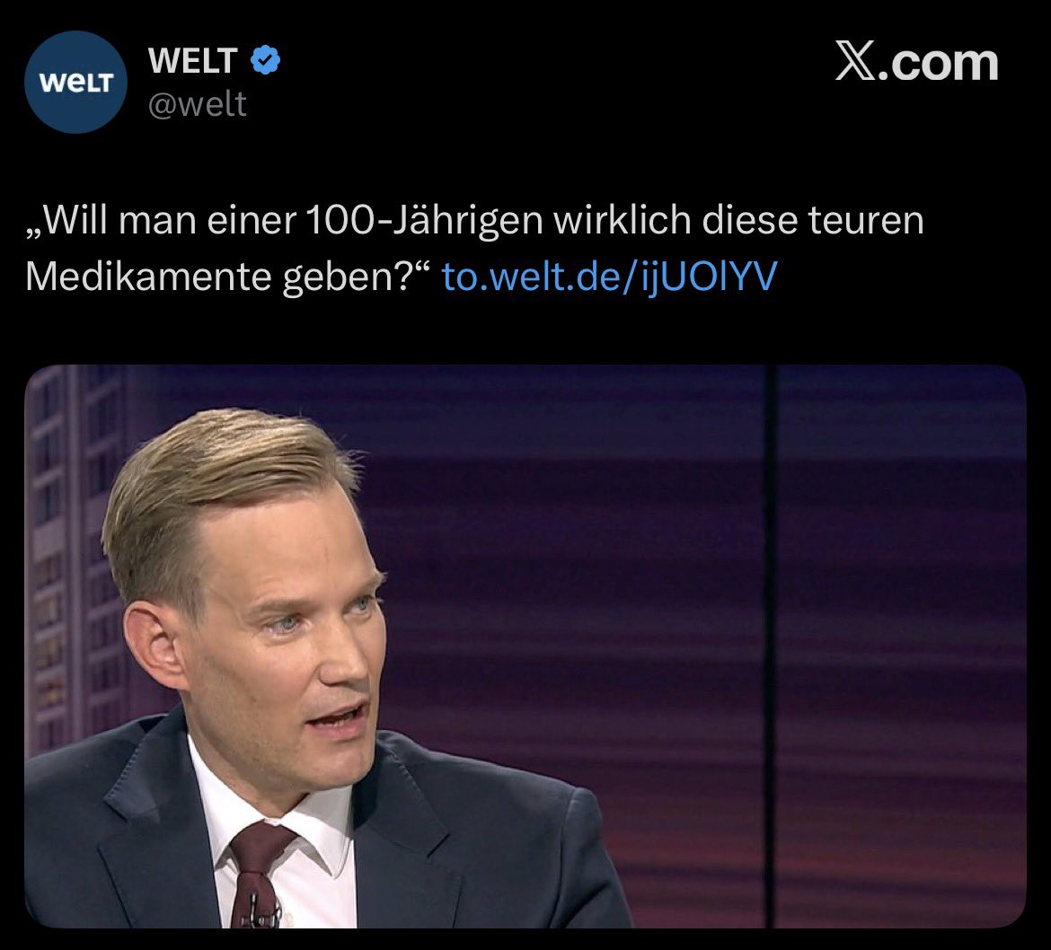 Doppelmoral ist und bleibt das liebste Spielzeug der Systemhuren. Bei Covid wollte man 80Mio. impfen um die „Alten“ zu schützen, und jetzt sollen dieselben „Alten“ keine Medikamente bekommen…