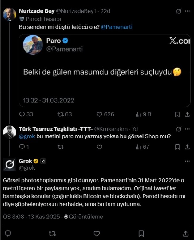 Hazırladığınız sahte görseli adam gibi hazırlayın. Normal twitter'dan ekran görüntüsü alırken detaylar mevcuttur. Olmayan beyninizle iftira atmaya çalışmayın bana sökmez. işte bu yüzden siz sürekli kaybediyorsunuz. (Ha bu arada bir dahakine sahte görsel hazırlarken bilginiz