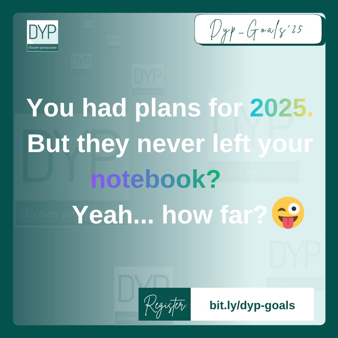 info_dyp's tweet photo. Your 2026 begins now!
Join us for the GOALS Masterclass and learn how to turn your vision into reality.
🗓️ Nov 28th–30th | ⏰ 8PM (WAT) | 📍 Google Meet
Register 👉 https://t.co/yU8exRIpsV

#GoalsMasterclass #DYP #DiscoverYourPurpose #Goals2026 #VisionCasting #GoalSetting https://t.co/Ae8l33gPXM