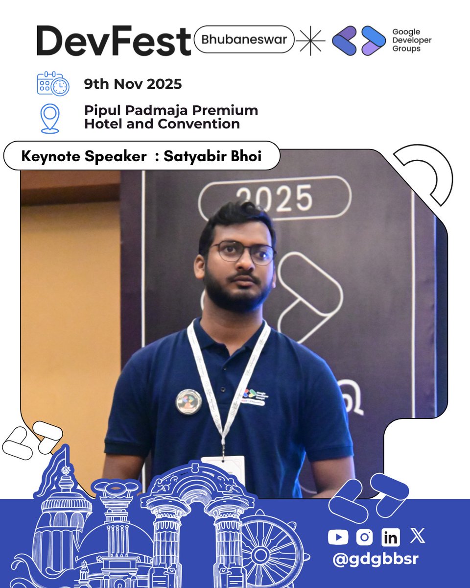 gdgbbsr's tweet photo. Truly inspiring moments at #DevFestBhubaneswar 2025!✨
Honored to have A.K. Mohanty as our Chief Guest — his insights on innovation &amp; leadership set the tone for the day.
Keynotes by Jayashree Tripathy, Satyabir Bhoi &amp; Rajat Kumar Nayak inspired us to learn, lead &amp; grow. https://t.co/DeSY7nWNji