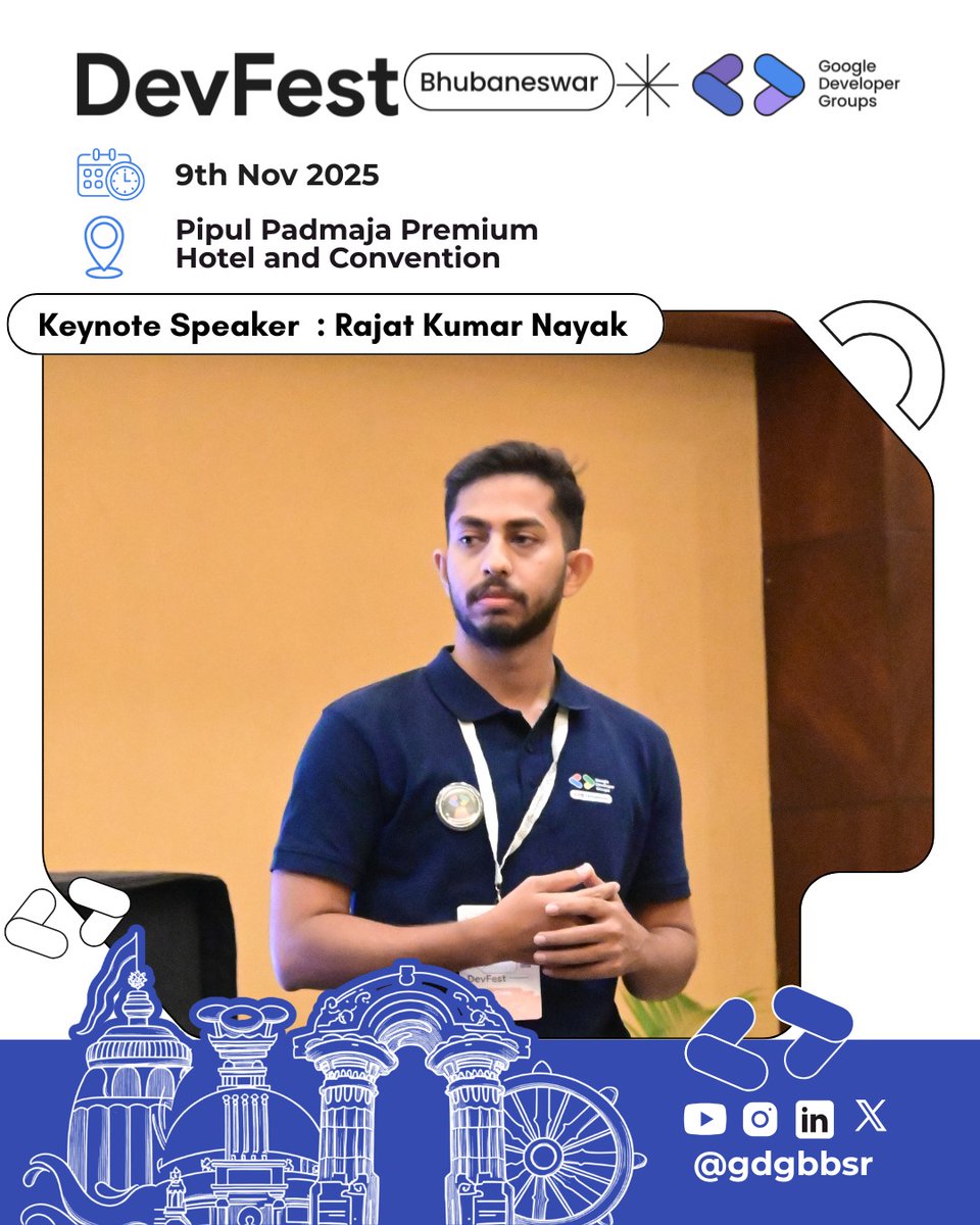 Truly inspiring moments at #DevFestBhubaneswar 2025!✨
Honored to have A.K. Mohanty as our Chief Guest — his insights on innovation &amp; leadership set the tone for the day.
Keynotes by Jayashree Tripathy, Satyabir Bhoi &amp; Rajat Kumar Nayak inspired us to learn, lead &amp; grow.