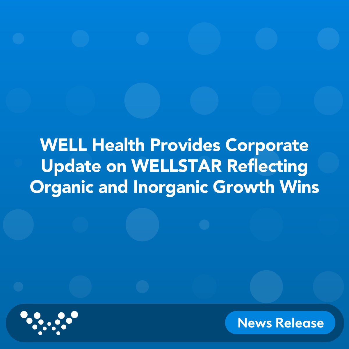 WELL is pleased to provide a corporate update on its majority-owned platform subsidiary, WELLSTAR Technologies Corp., including recent developments related to OceanMD’s eReferral platform, recent strategic acquisitions, and the completion of a $62 million Series B financing