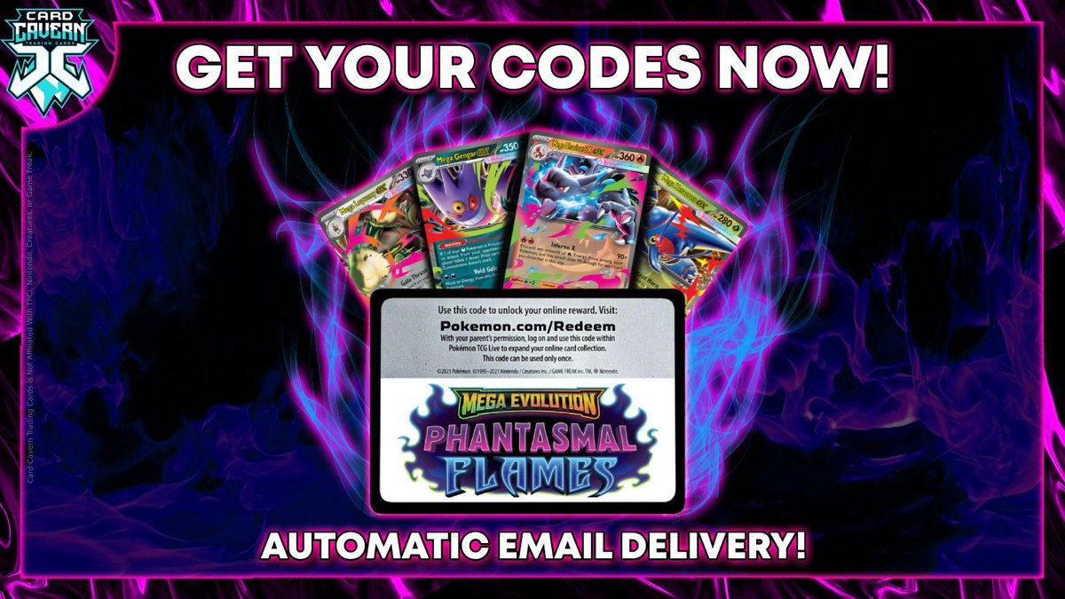 Pokemon TCG Live: Phantasmal Flames Codes Now In-Stock!✨🔥

Shop Here ▶️ bit.ly/PFLcodes

#Pokemon #PTCGL #PokemonTCG #PokemonTCGLive #PokemonCards #PokemonTCGL