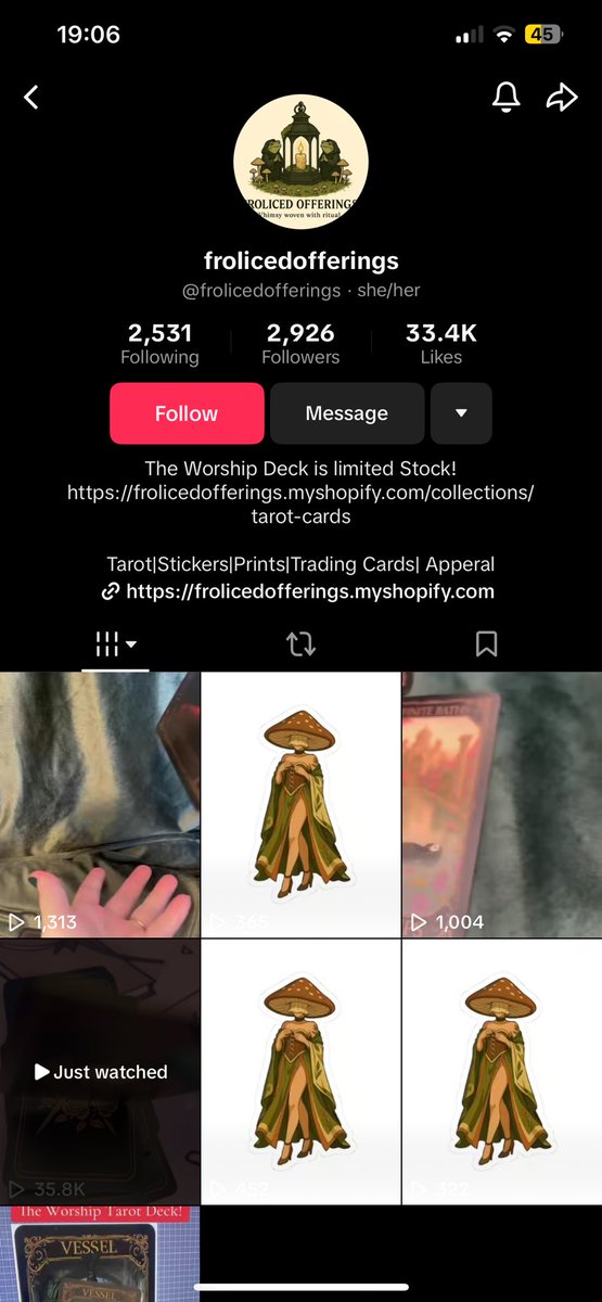 Sam_sun1567's tweet image. Please beware that there is someone on Tiktok selling a Sleep Token tarot deck that is created by ai.
They claim to be the artist but after I spoke to them in their comment section pointing out obvious AI signs they turned off their comments.
This is their account: