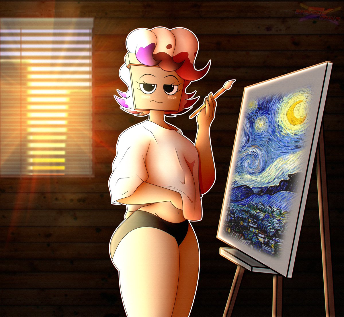 She woke up with a lot of willingness &lt;:3 🎨🤎

thanks <a href="/shoog_art/">Shoog 🐀 VGen Open 🎨</a> for the idea ^^

[ #dandysworld #dandysworldnsfw #dandysworldfanart #dandysworldbrusha ]