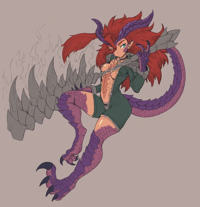 I forgot about this dragon girl (WIP)