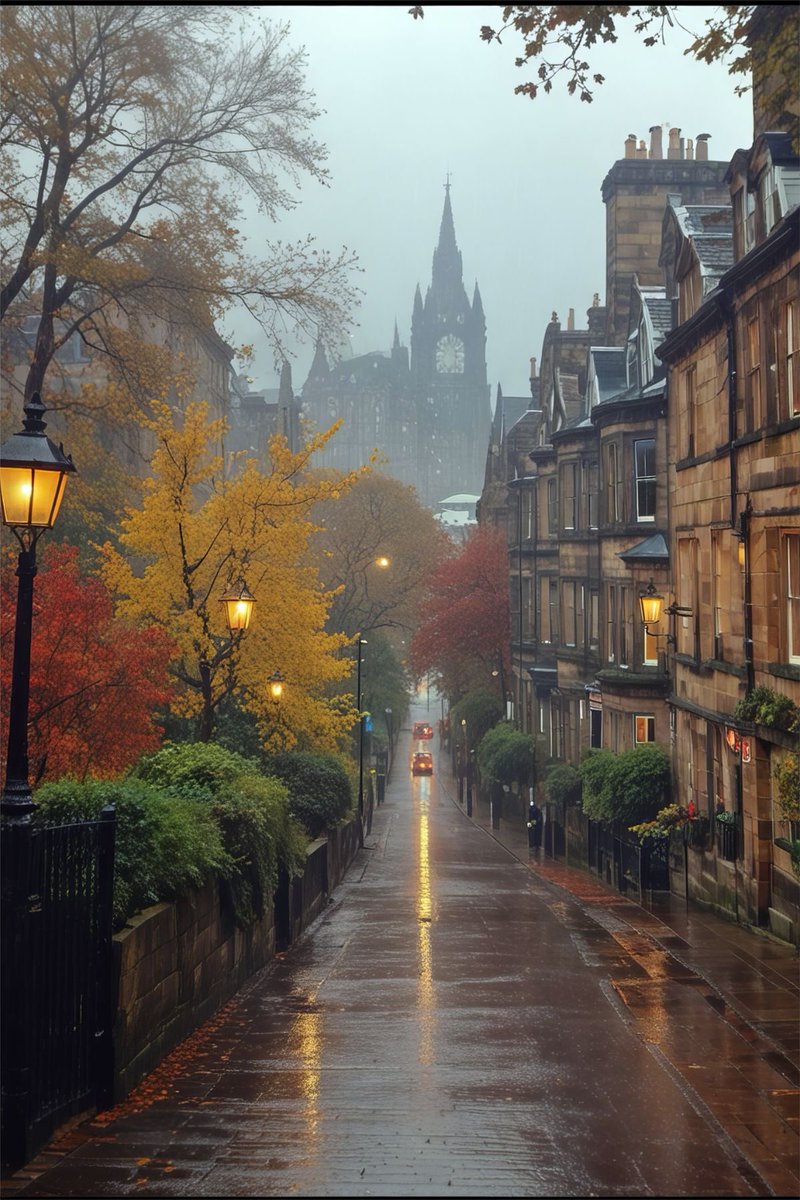 rainy day in edinburgh