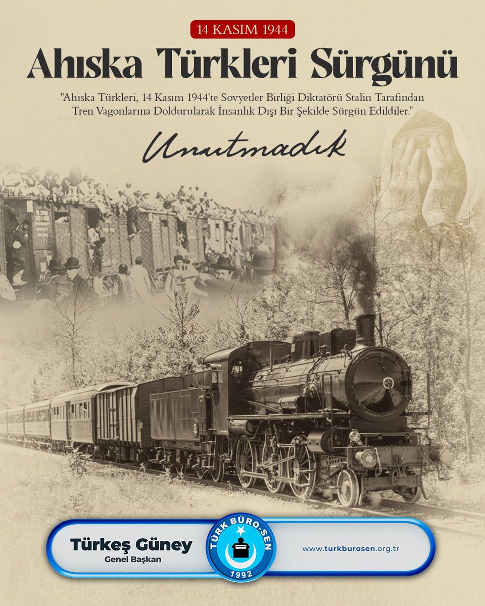 📌 “Tarihler 14 Kasım 1944’ü gösterdiğinde kimsenin kaçmasına imkân vermeyecek şekilde köyleri kuşatan Sovyet askerleri tarafından apar topar evlerinden çıkarılan Ahıska Türkleri; mallarını mülklerini ve hatıralarını geride bırakmak zorunda kaldıkları bir yolculuğa çıktı.

📌 Zor