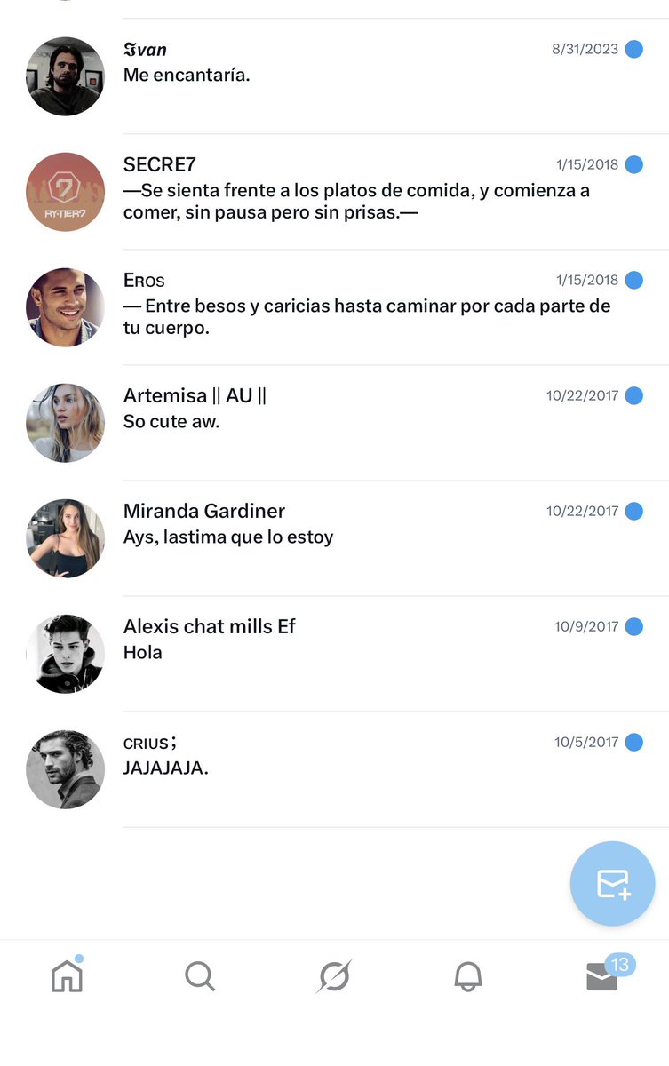retornoasaturno's tweet image. Miren mis mensajes viejos, la mayoría de los sin leer son de esa época. ¿Cuál es su mensaje favorito? 🤣