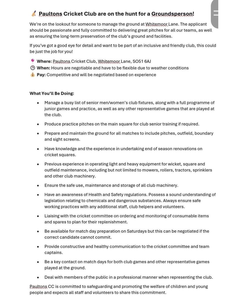 Paultons Cricket tweet media