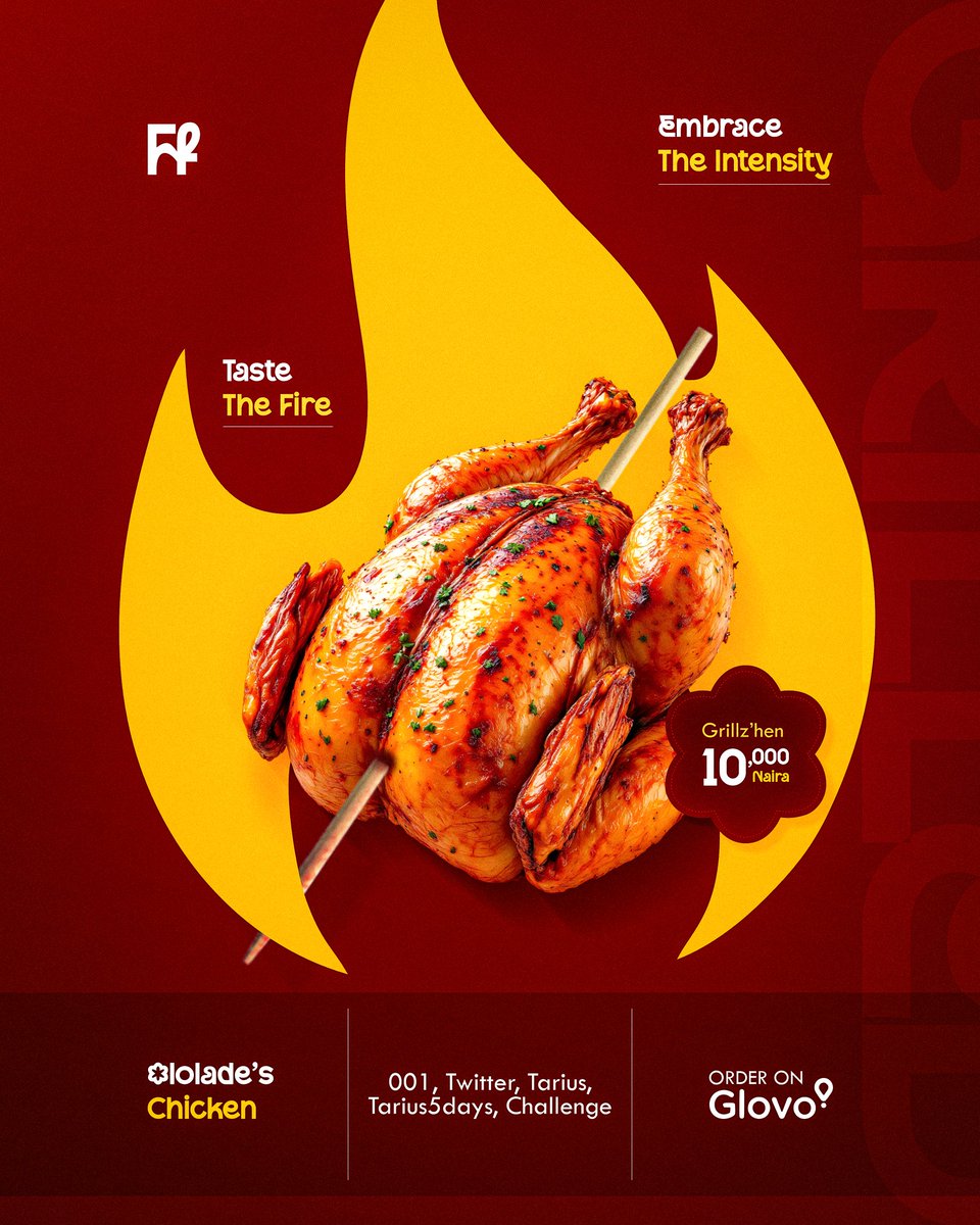 ololadegfx's tweet image. Day 4
Poster ad for FlameFeast
#Tarius5daysChallenge