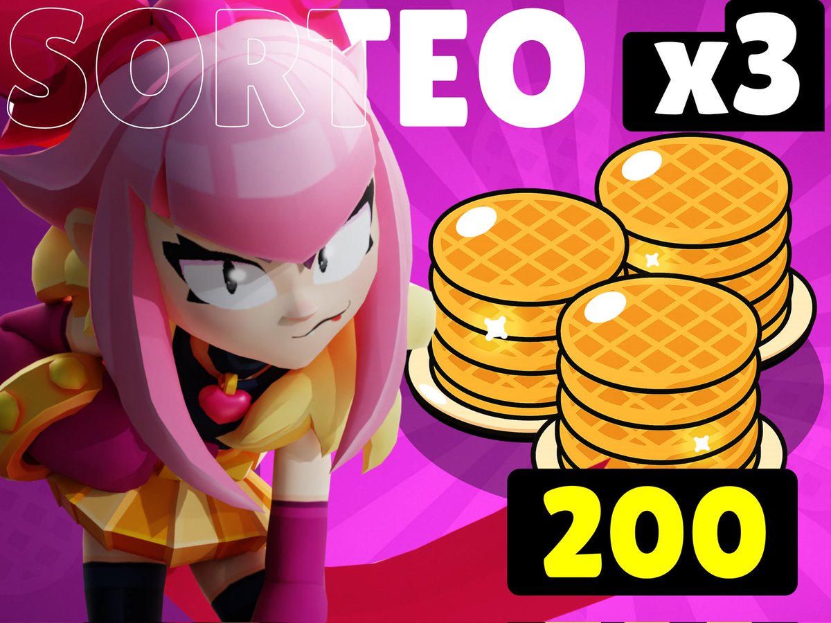 Sorteo de 3️⃣ LINKS de 200 WAFFLES  🧇

Requisitos:

🟡 Retweet 🔄
🔴 Comentar que brawler odias

Ganador dentro de 2 días, el cuál será elegido al azar entre los comentarios

➡️Sorteo auspiciado por <a href="/Melodie/">Zhai Fang</a>

#GiftedBySupercell #BrawlStars #StrangerThings