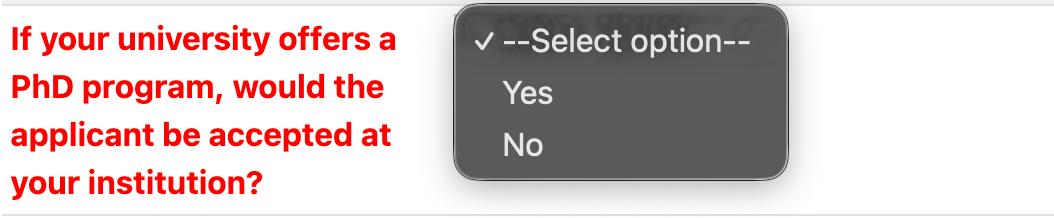 ishmgupta's tweet photo. Filing out the Letter of Recommendation form for a student. This feels like an unfair question, especially when the only allowed answers are Yes or No. Surely there is more nuance to whether a student would get accepted in a graduate program.

Welp... https://t.co/UqGsQ6kGvf