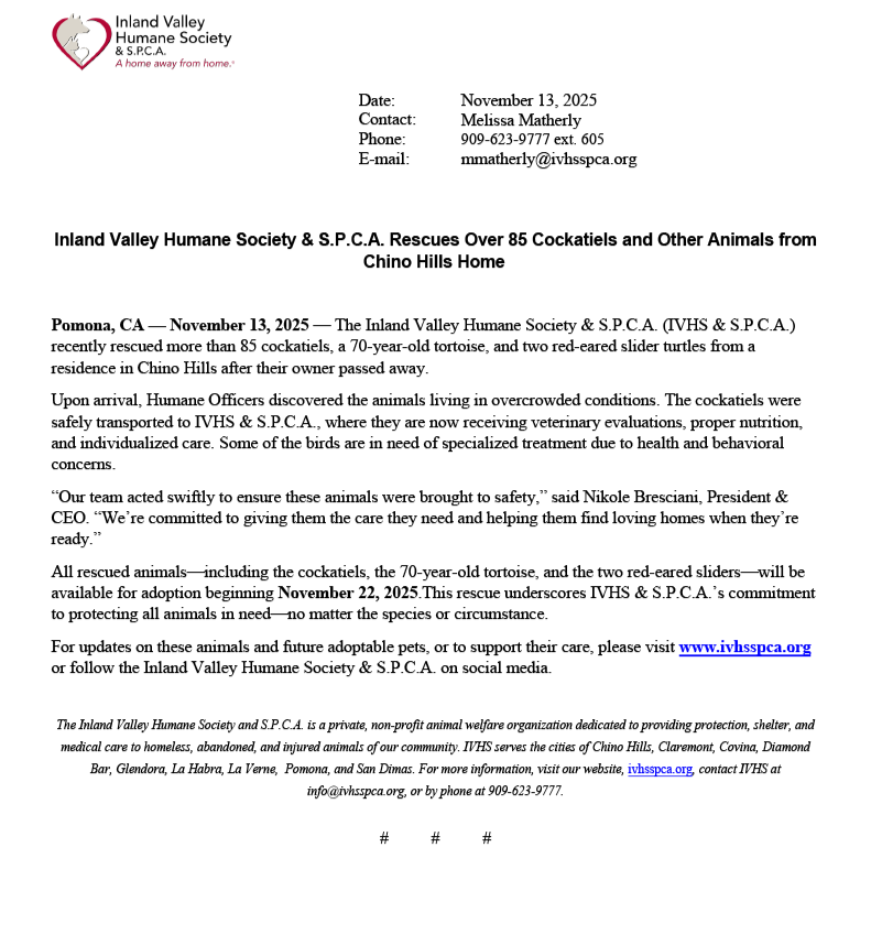 IVHS & SPCA tweet media