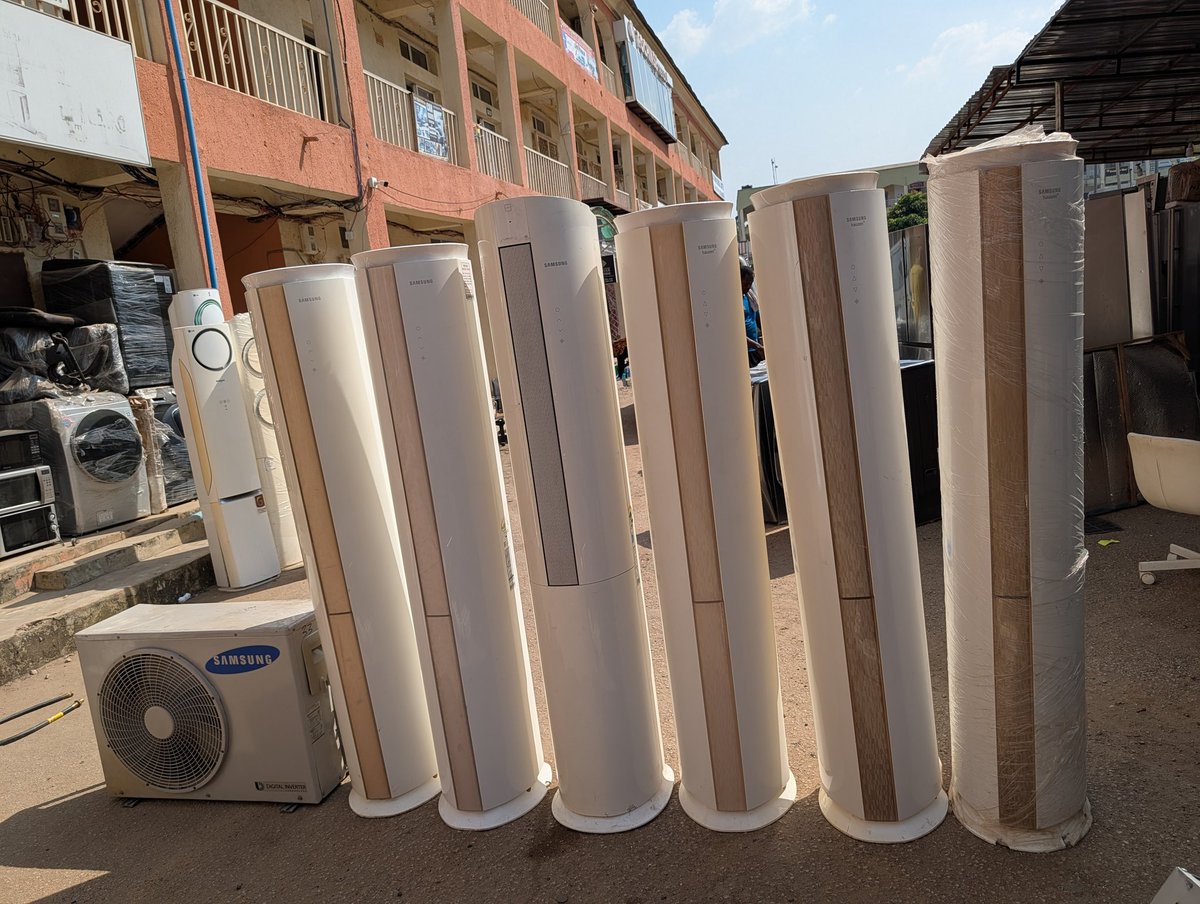 mark2sunny's tweet photo. 2hp and 2.5hp SAMSUNG INVERTER TOWER UNIT AC 

✅ Original Korean Made 
✅ Working perfectly 
✅ Super chilling 
✅ Factory fitted 

PRICE: 1.3m

↙️↙️↙️ IF YOU BUY MORE THAN ONE YOU'LL GET FREE INSTALLATION ↙️↙️↙️↙️

SUITE A06-A07 GOSTU PLAZA FIRST AVENUE GWARINPA ABUJA BESIDE OANDO FUEL STATION. 
📞💬 0806 727 3764

CHIRAPH PLAZA FIRST AVENUE GWARIMPA ABUJA BESIDE CRUMBLES SUPERMARKET BESIDE GENESIS 
📞💬08033567721

Unit G-12 IKEJA TOWN SQUARE, NO.131, OBAFEMI AWOLOWO WAY, IKEJA, LAGOS
0807 249 5308
09162596406