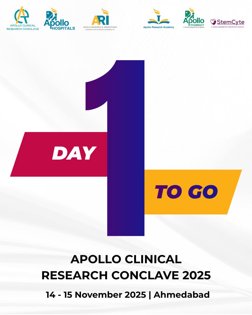 Just 1 Day to Go! 

The stage is set, the excitement is real - ACRC 2025 kicks off tomorrow! 

Get ready to dive into inspiring sessions, visionary ideas, and thought-provoking discussions on the future of AI-driven, patient-centric clinical research.

<a href="/HospitalsApollo/">HospitalsApollo</a>