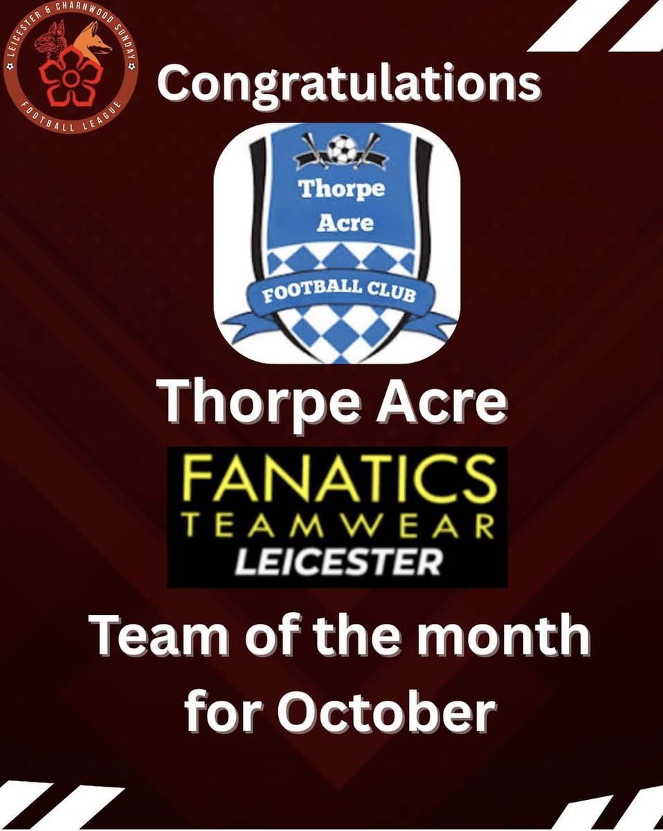 ThorpeAcrefc's tweet image. We are delighted to be awarded ⁦@OfficialLCSFL⁩ Team of the Month for October! 🏆 ⚽️

A big thank you to everyone who voted for us!

Let’s hope we can maintain our good form! 💪⚽️
🔵⚪️🔵⚪️🔵⚪️🔵⚪️🔵⚪️🔵⚪️