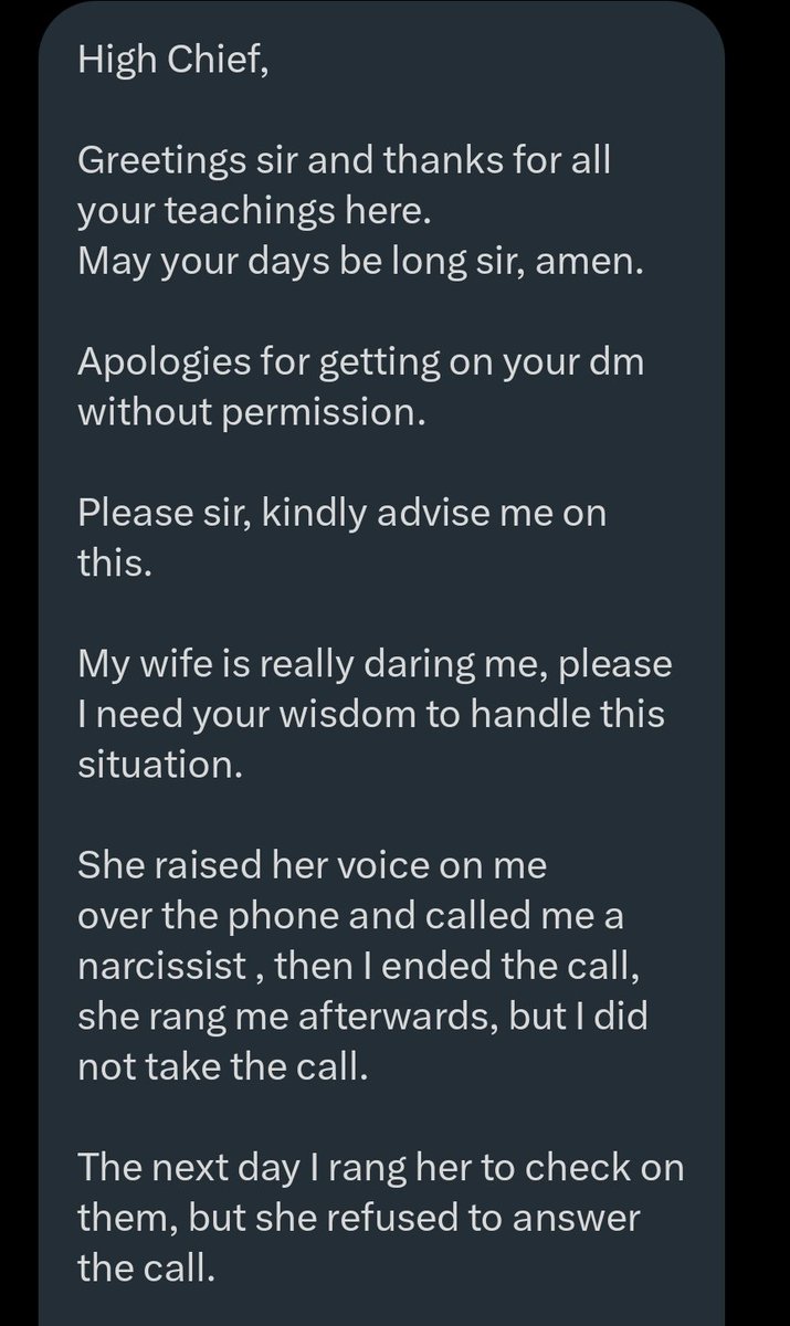 jon_d_doe's tweet image. Your wife is cheating on you.

You don&apos;t live in Nigeria.

If you doubt me, hire a PI to monitor your wife.

Then come back to me, to share the results of your PI&apos;s findings.

End.
