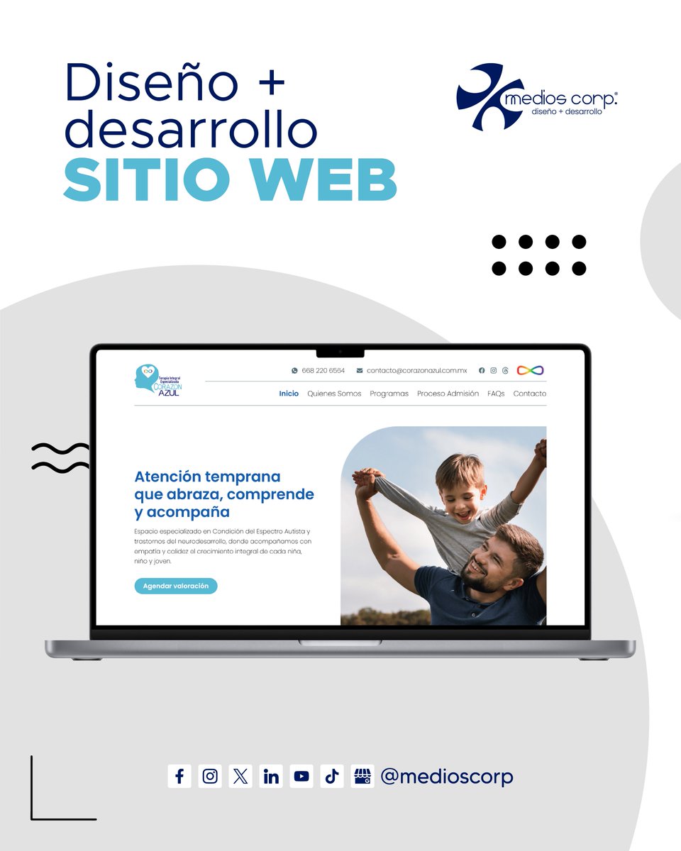 MediosCorp's tweet image. Les presentamos nuestro más reciente 💻 Desarrollo de Sitio Web corazonazul.com.mx

Si aún no cuentas con tu sitio web, ¡nosotros te ayudamos! 😉

#MediosCorp #SitioWeb #LosMochis #Diseñoweb #WebDesign #AtenciónTemprana #Neurodesarrollo #CondiciónDelEspectroAutista #Autismo