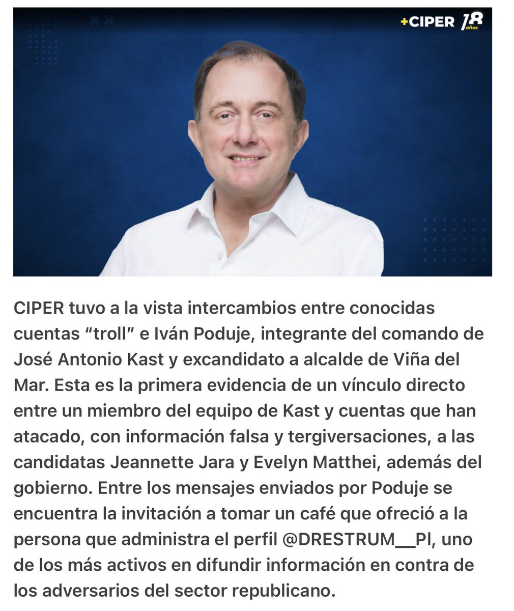 paulo_otarola's tweet image. Lo dijo en su oportunidad Matthei: Kast es un peligro para la democracia. #Poduje #Ciper