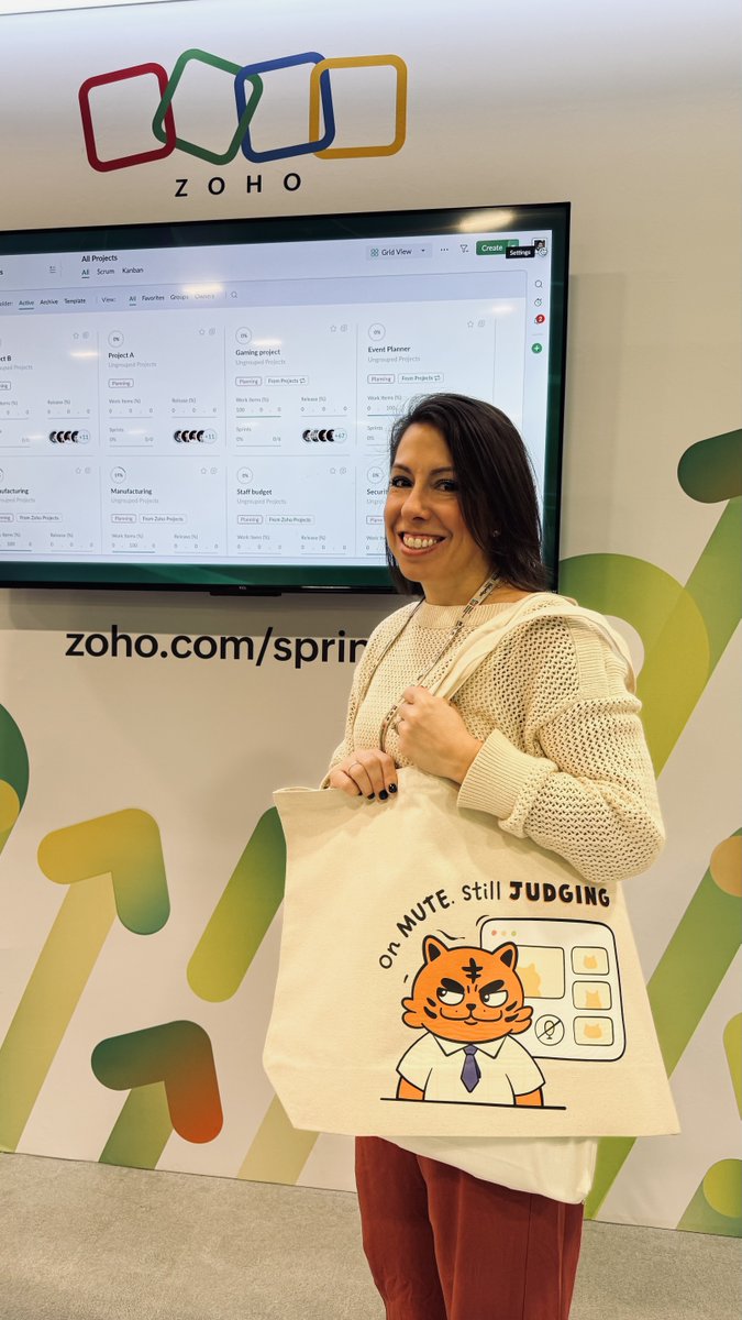 ZohoProjects's tweet image. The buzz is on at #PMIGlobalSummit! ✨ Come say hi at the Zoho Projects booth and pick up your custom tote - 5 fun designs waiting for you! 🎨 #ProjectManagement #PMI2025