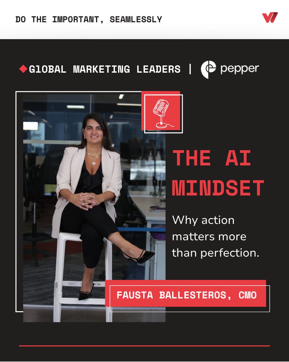 wizelineglobal's tweet image. Our CMO, Fausta Ballesteros, explains on the Global Marketing Leaders podcast 🎙️ why adapting &amp;amp; prioritizing action 🚀 beats perfection.  

Hear how this shapes innovation at Wizeline. Watch now: 👇    
bit.ly/3XrJqfz  

#AIMindset #AI #Wizeline #Tech