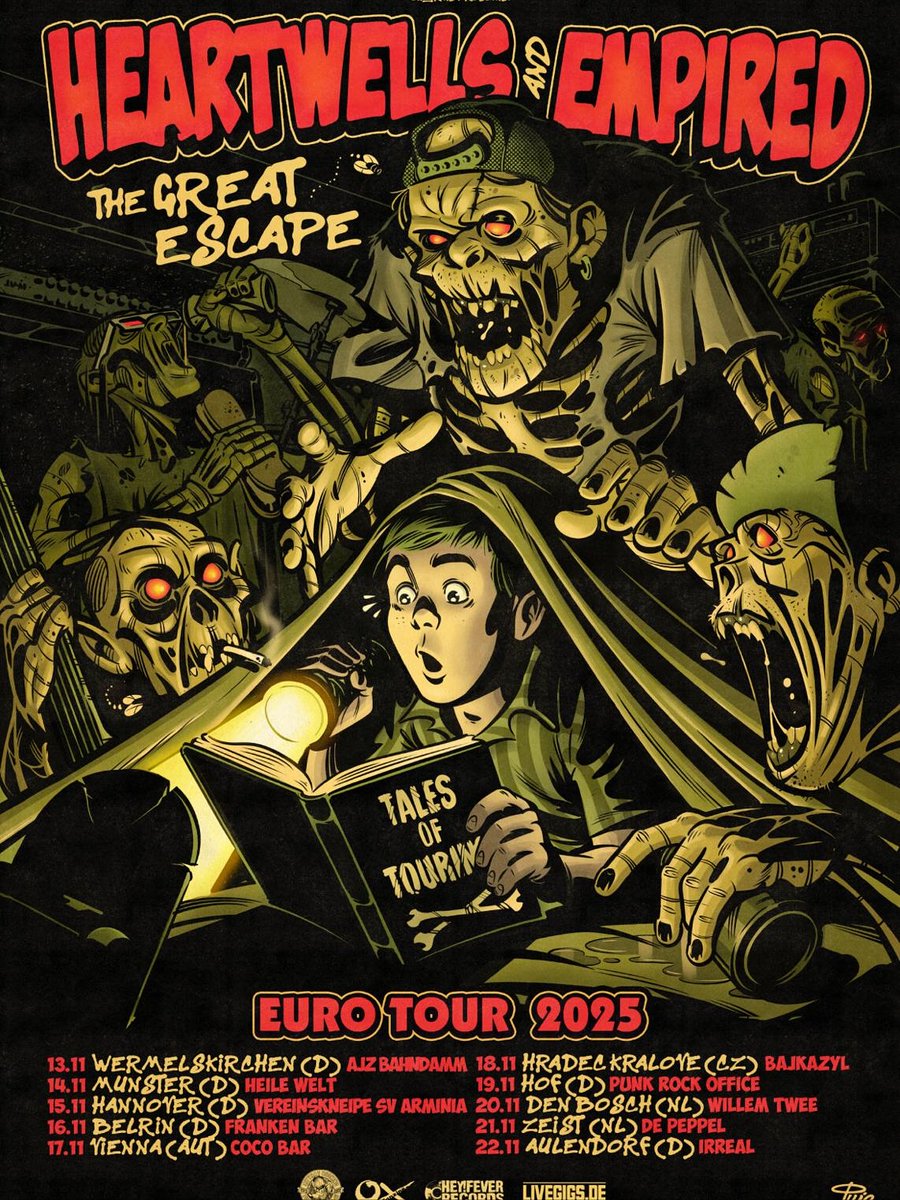 Livemusik in unserer Vereinsgaststätte am Samstag, den 15.11.2025: Aus Long Beach (Kalifornien; USA) reisen die Bands Empired und Heartwells an. Los geht es um 20:00 Uhr. Eintritt frei, Hut geht rum!