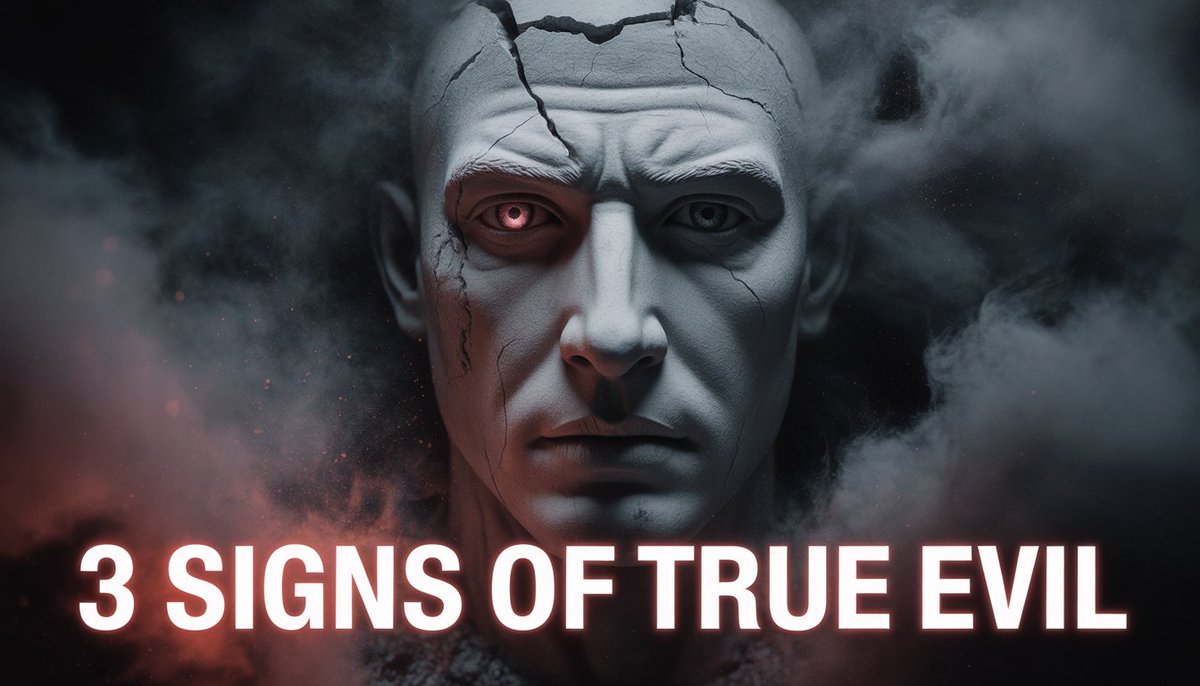 stoicmchannel's tweet image. Some people don’t just drain your energy — they twist reality.
Here are 3 sinister signs someone is truly evil. Protect your peace.
#DarkPsychology #ManipulationTactics #ToxicPeople #PsychFacts #StoicWisdom