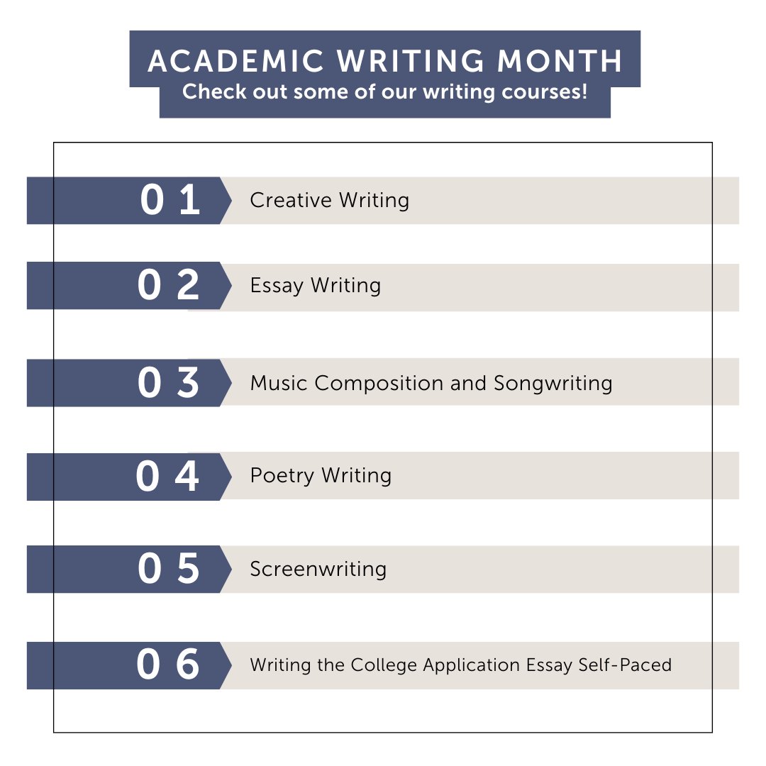 VHSLearning's tweet image. November is #academicwritingmonth!✍️📚 At VHS Learning, we provide a variety of online writing courses. Here’s to every student putting in the time, focus, and effort in their writing efforts 😊✨

#writing #onlinelearning #ela #creativewriting