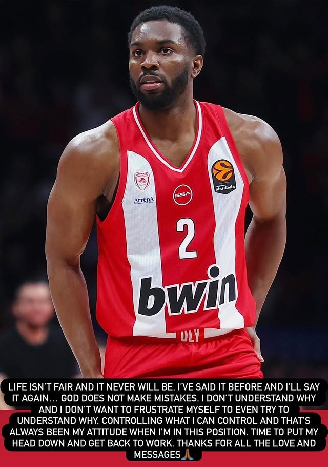 To story του Keenan Evans, μία ημέρα μετά από τον νέο σοβαρό τραυματισμό του.

"Η ζωή δεν είναι δίκαιη και δεν θα είναι ποτέ".