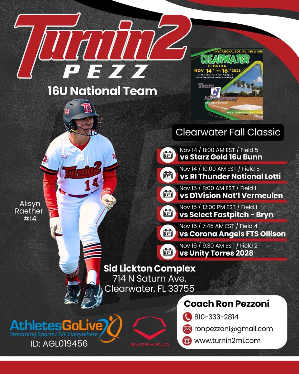 Excited to head to Clearwater this weekend!