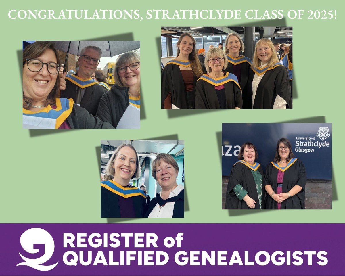 We congratulate all Strathclyde graduates on completing the programme — well done! #genealogy #familyhistory #strathclyde #graduation