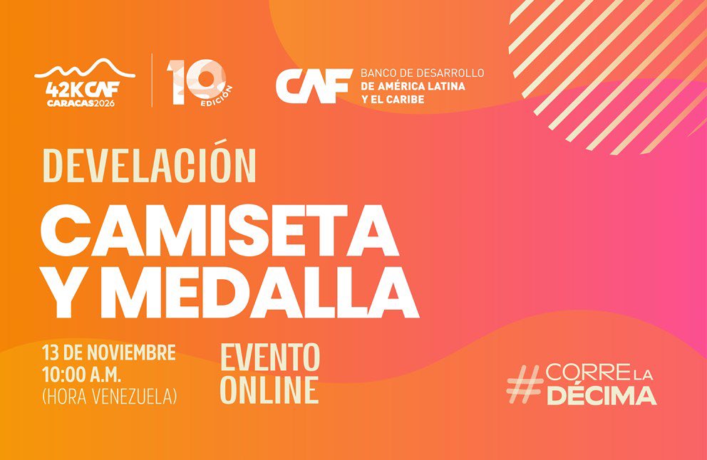 AgendaCAF's tweet image. 🇻🇪 ¡Ya inició el evento de presentación de la camiseta oficial del #MaratónCAF 2026!

Desde nuestra sede en Caracas compartimos la emoción de conocer la prenda con la que miles de corredores cruzarán la meta en febrero.

Sigue la transmisión en vivo aquí: caf.com/es/actualidad/…