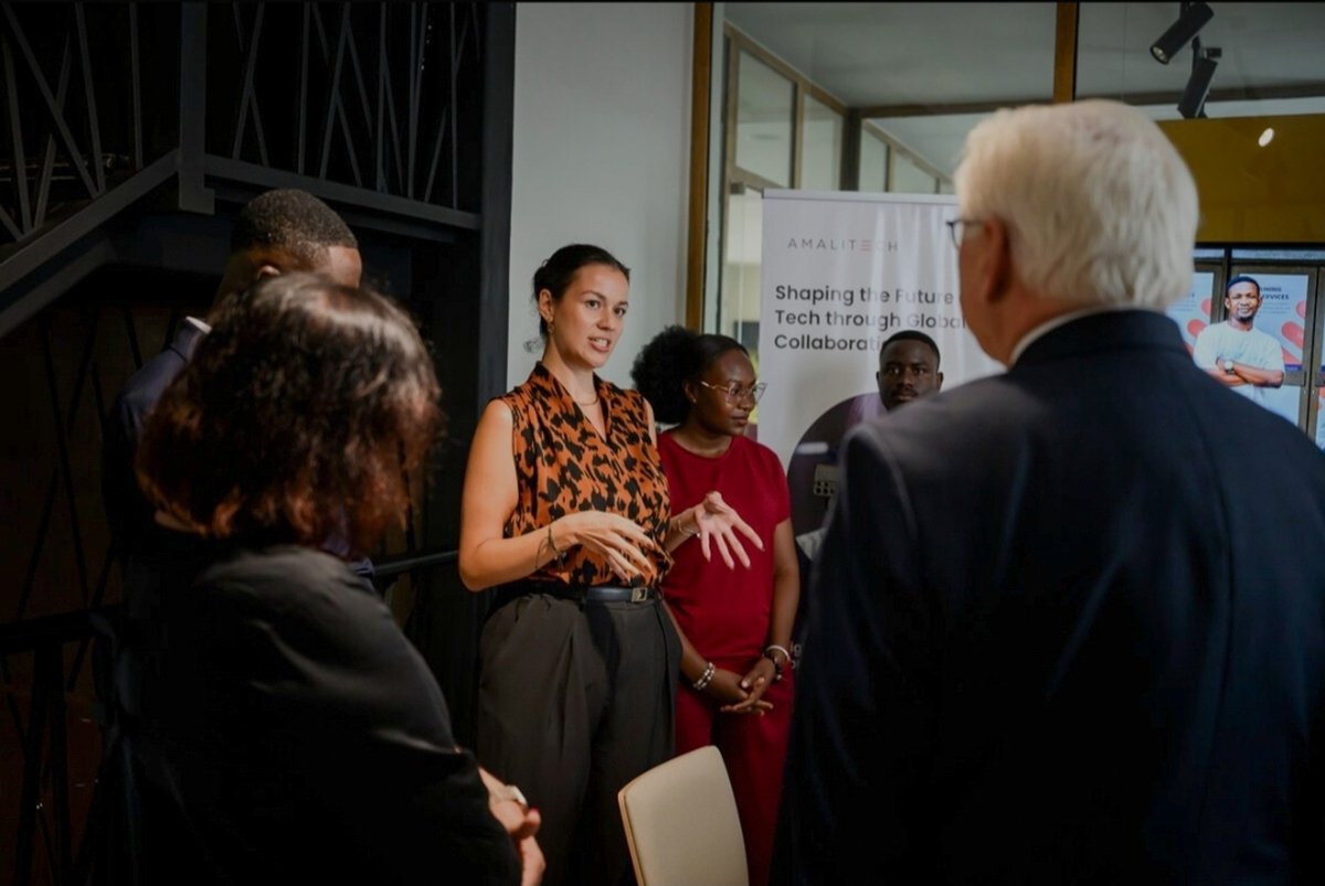 A remarkable milestone for AmaliTech and Africa’s digital ecosystem: German President, His Excellency Dr Frank-Walter Steinmeier commended us for strengthening Ghana–Germany digital cooperation &amp; talent development during his official visit to Ghana.

Under the theme “Young