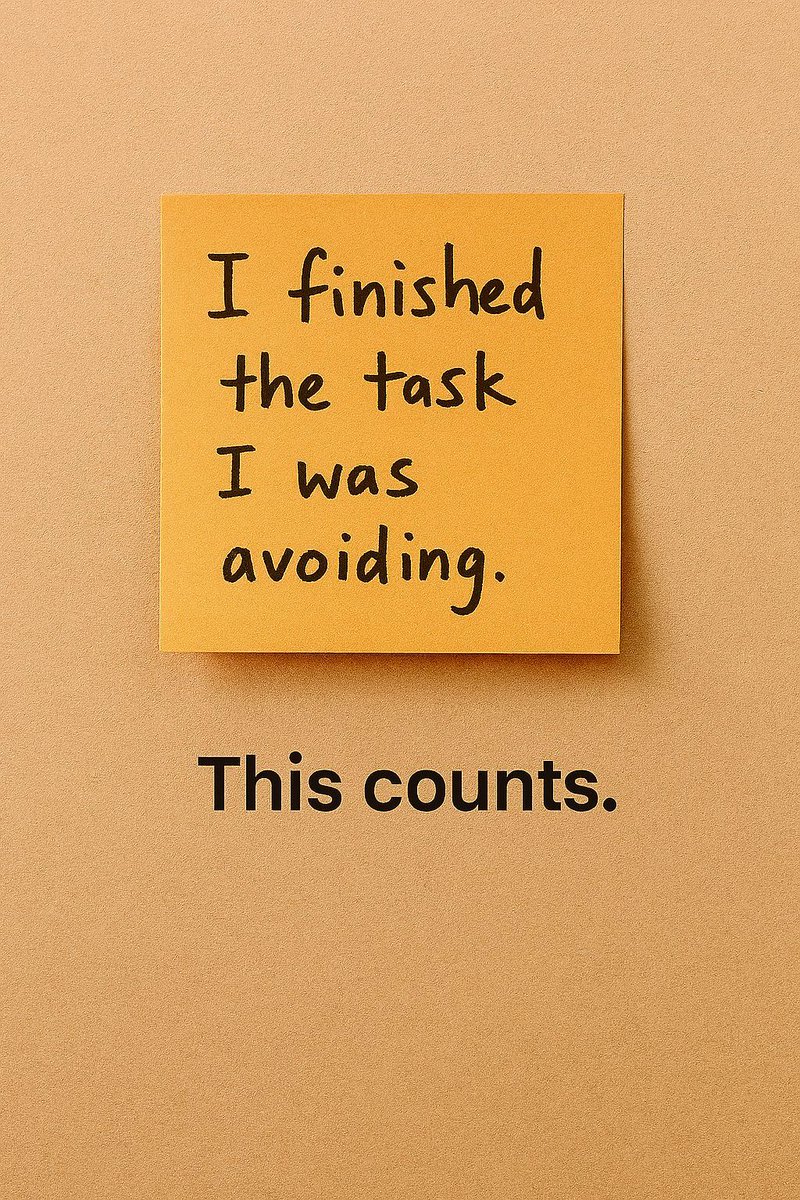 PsychSafety1's tweet photo. “I finished the task I was avoiding.”
That’s not procrastination ending — that’s courage showing up.
We often dismiss these moments. But they’re powerful indicators of resilience, emotional regulation, and self-leadership.
Leaders: Celebrate the effort, not just the outcome. https://t.co/8UgVE2OP8B